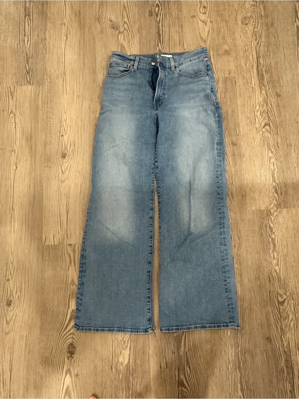 Madewell Light Blue Wide-Leg Jeans, size 28, like new